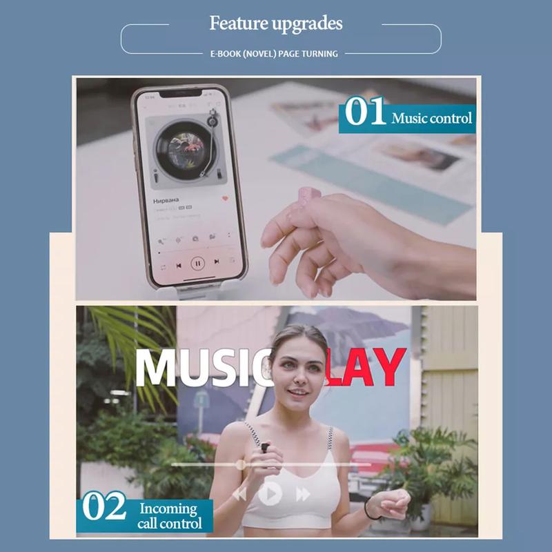 Remote Control for TikTok, Decorative magnets Page Turner for Kindle App, Bluetooth Video Recording Remote, Scrolling Ring for TIKTok, Android