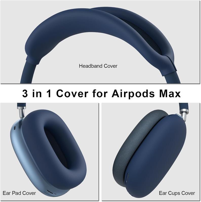 Case Cover for AirPods Max Headphones, Anti-Scratch Ear Pad Case Cover Ear Cups Cover Headband Cover for AirPods Max, Soft -Proof  Protector Accessories for  AirPods Max