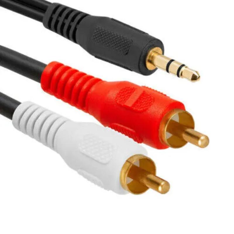 3.5mm to RCA Cable 2RCA to AUX Cord 2-RCA to 3.5mm Adapter Stereo Audio Y-Cable