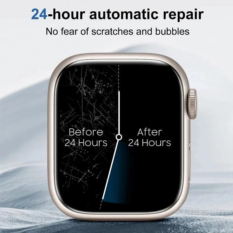 Full Screen TPU Watch Film, 1 Count Watch Screen Protector, Wearable Accessories Compatible with Apple Watch S9 S10 S8 S7 S6 Series