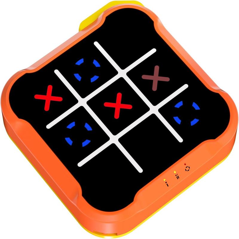 Portable Electronic Tic Tac Toe Game Console, Battery Powered Handheld Game Console, Educational Toy for Home Entertainment & Party