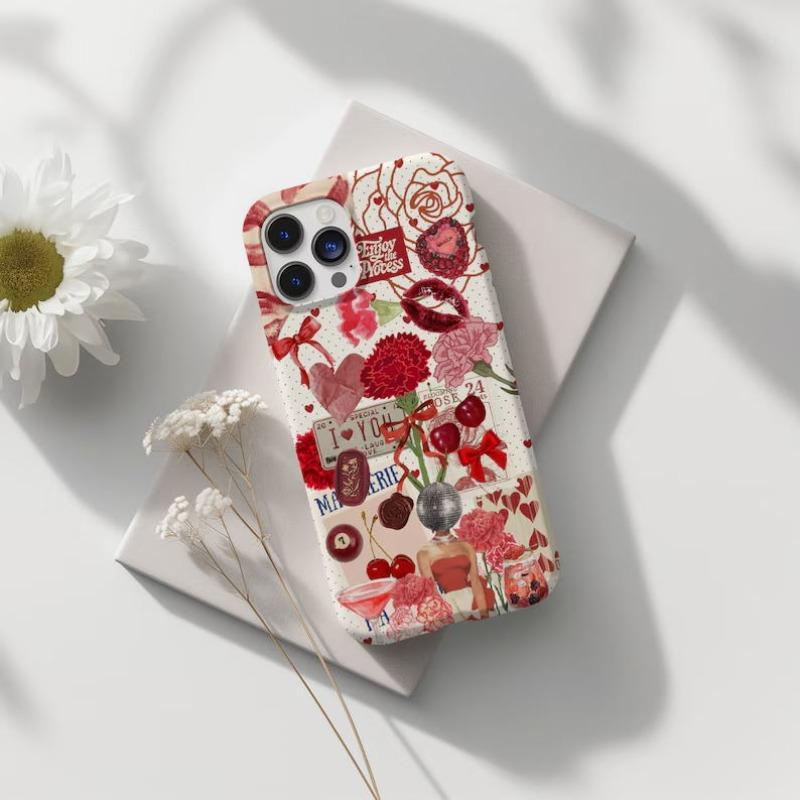 Fall January Birth Flower Collage Pattern Phone Cases, Cell Phone Case for Apple Smartphone, Anti-drop Phone Protective Cover, Fashion Phone Accessory Compatible with iPhone 15 Pro Max Case iPhone 11 Cases iPhone 14 Pro Max Case iPhone 15 Cases, Fall Gift