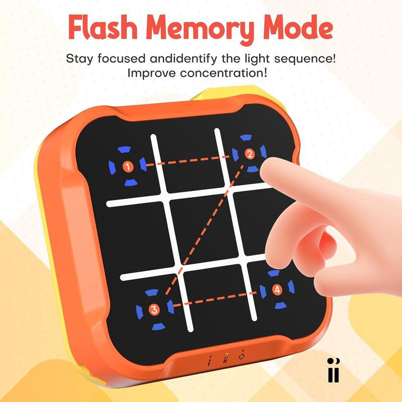 Portable Electronic Tic Tac Toe Game Console, Battery Powered Handheld Game Console, Educational Toy for Home Entertainment & Party