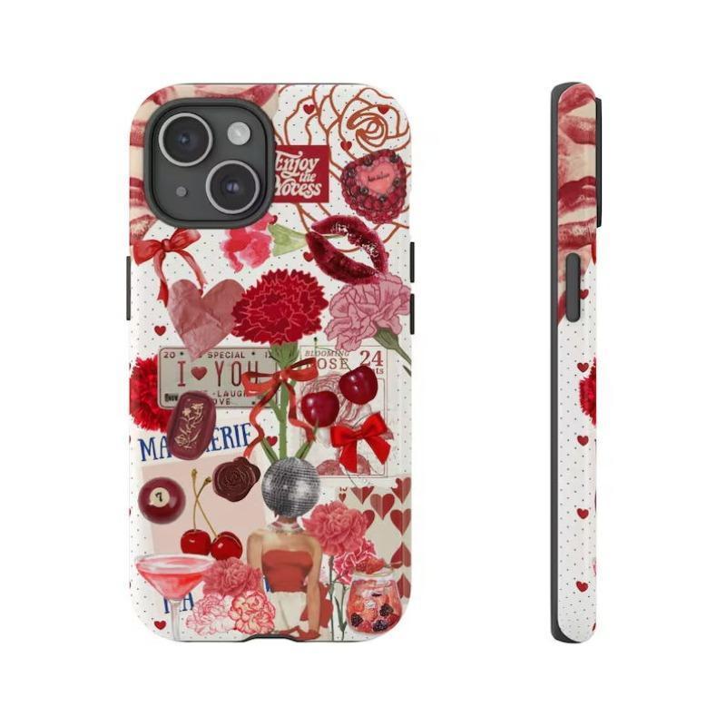 Fall January Birth Flower Collage Pattern Phone Cases, Cell Phone Case for Apple Smartphone, Anti-drop Phone Protective Cover, Fashion Phone Accessory Compatible with iPhone 15 Pro Max Case iPhone 11 Cases iPhone 14 Pro Max Case iPhone 15 Cases, Fall Gift