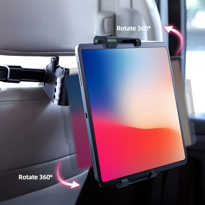 Car Seat Back Hanging Phone Tablet Holder, Adjustable & Rotatable Car Seat Back Headrest Phone Mount, Car Interior Accessories for Multiple Mobile Devices