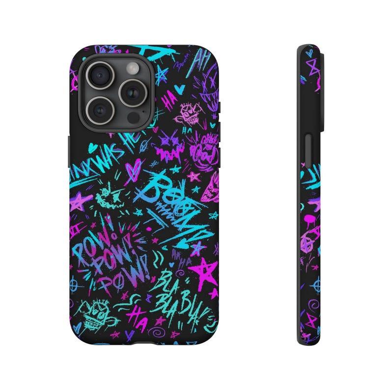 Phone Cases Jinx Arcane Inspired Neon Colour Graffiti Art Protective Cell Phone Shell Cover For Almost EVERY Iphone Model