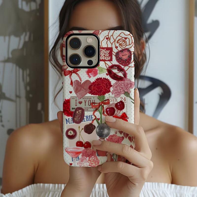 Fall January Birth Flower Collage Pattern Phone Cases, Cell Phone Case for Apple Smartphone, Anti-drop Phone Protective Cover, Fashion Phone Accessory Compatible with iPhone 15 Pro Max Case iPhone 11 Cases iPhone 14 Pro Max Case iPhone 15 Cases, Fall Gift