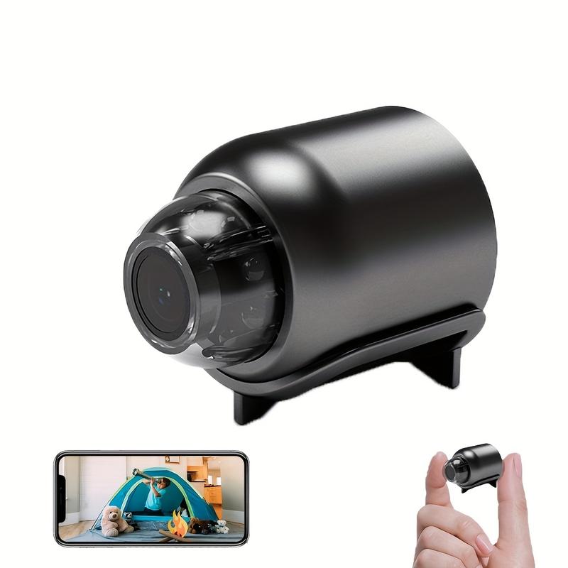 indoor security camera 720P HD Mini Camera with 940nmIR Night Vision, Motion Detection & Video Recording - Includes USB Power Cable & 64GB SD Card, Built-in Mic for Clear Audio - Perfect for Indoor & Office Surveillance