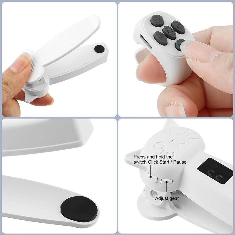 Scroll Ring Remote Page Turner, Bluetooth Camera Video Remote, Music Control for iPhone, iPad, iOS, Android, Pink Accessories Selfie Devices (Get a free clicker with your order)