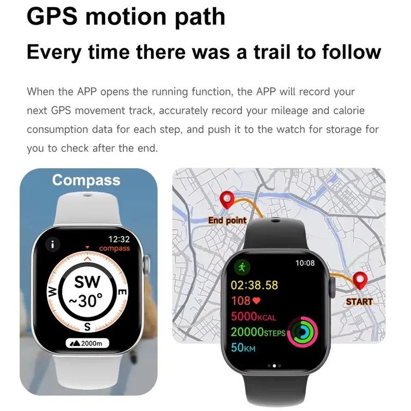 2024 New For Apple Watch 10 Smart Watch 4G Memory Music Video Bluetooth Call Waterproof Smartwatch For Android IOS TWS Earphones