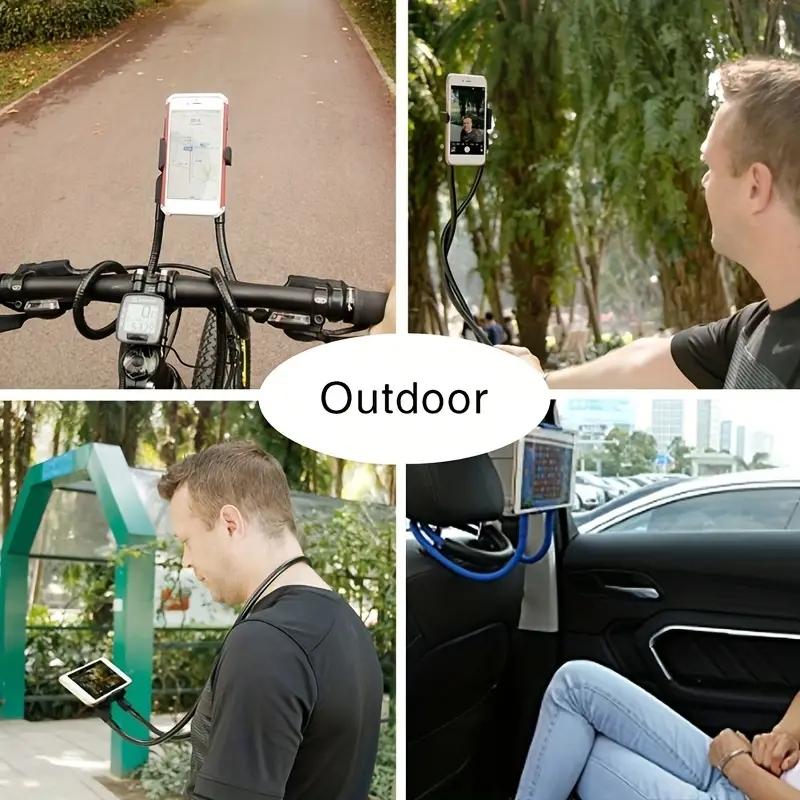 360 Degree Adjustable Height Mobile Phone Holder Hanging Neck Lazy Cellphone Mount Accessories Stand Smartphone