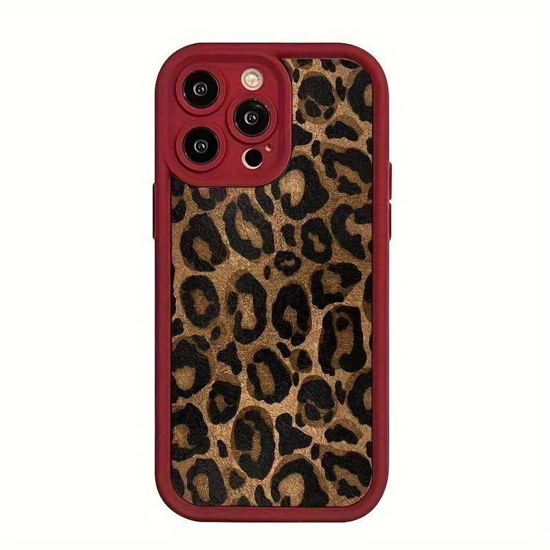 Fashion Leopard-print Pattern Phone Case, Anti-drop Cellphone Protective Case, Total Protective Shockproof Mobile Phone Cover for iPhone