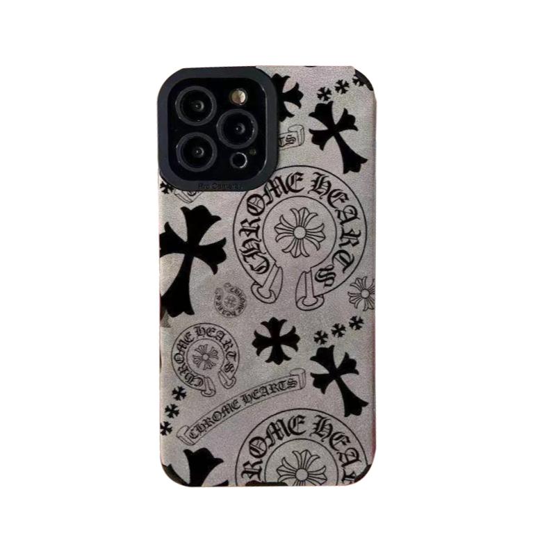 Leather Cross Y2K Heart Phone Case For IPhone, cross iphonecase,trendy iphone case for 11 12 13 14 15 promax,Goth Protective Phone Cover