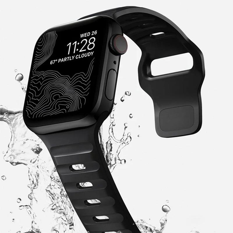 New Sport Bands Compatible with Apple Watch Ultra 2 Ultra Band, Apple Watch Bands for men 46mm 49mm 45mm 44mm 42mm, Silicone Loop Wide Waterproof Strap for Watch Series 10 9 8 7 6 5 4 SE 3 2 1