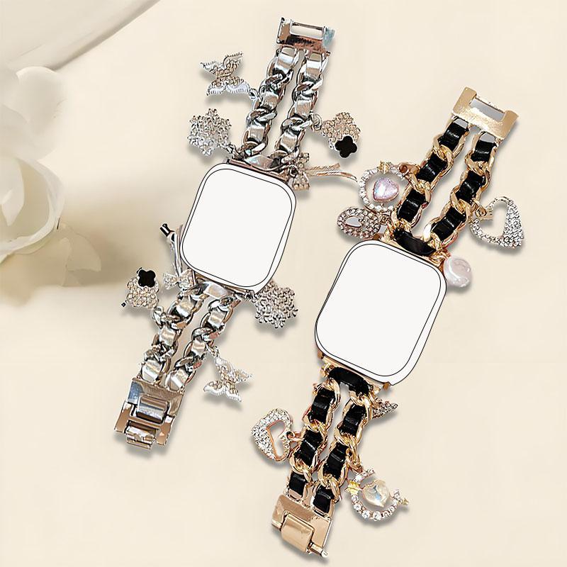 Fashion Rhinestone Decor Watch Band, 1 Count Watch Band for Women, Watch Band for iWatch Series SE Ultra 1 2 3 4 5 6 7 8 9 10 Series