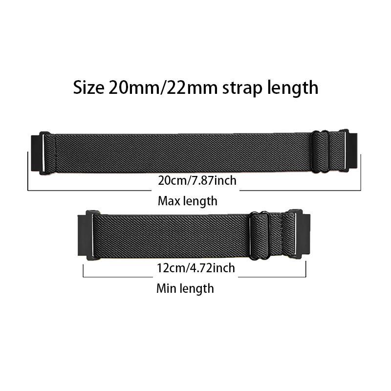 Solid Color 22mm & 20mm Breathable Nylon Watchband, Smart Watch Protective Replacement Strap Band Compatible With Samsung Galaxy Watch 6 5 Pro 4 Classic gear s3 frontier active2