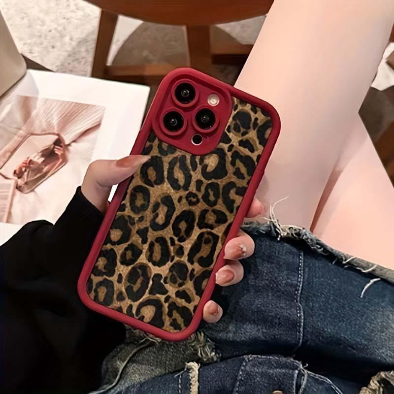 Fashion Leopard-print Pattern Phone Case, Anti-drop Cellphone Protective Case, Total Protective Shockproof Mobile Phone Cover for iPhone