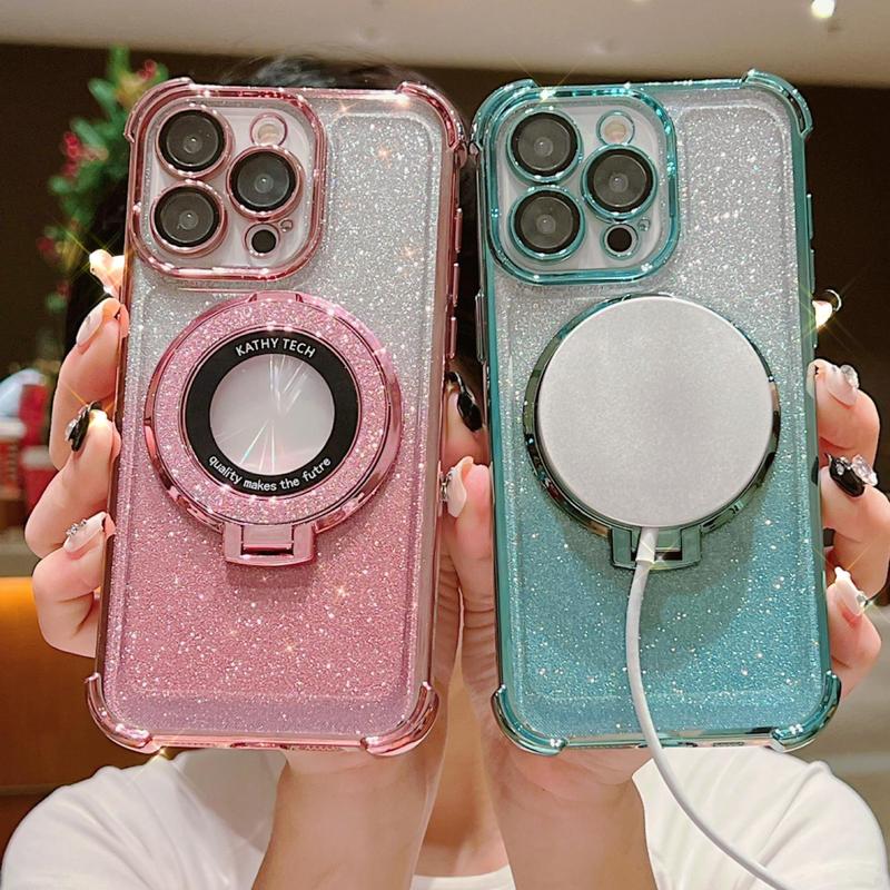 Glitter Phone Case, Anti-fall Fully Edged Mobile Phone Case, Shockproof Cases Cover Phone Cases for iPhone 16 15 Pro Max 14 13 12 11 Pro Max