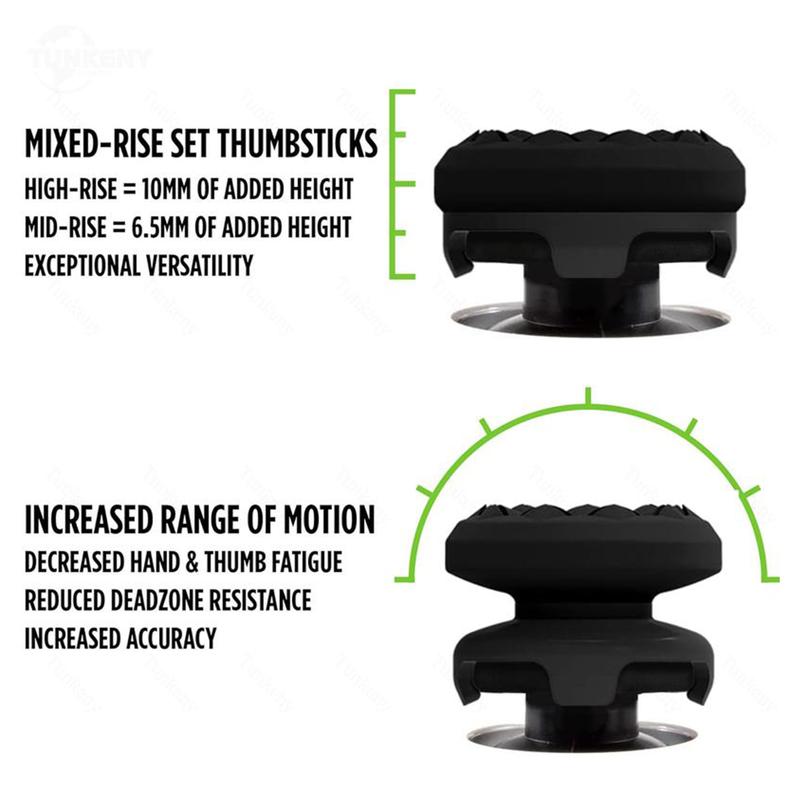 Thumbsticks for PlayStation 5 4 (PS4 PS5 Xbox), Professional Thumbsticks, 1 High-Rise &1 Mid-Rise, Game Entertainment Accessories