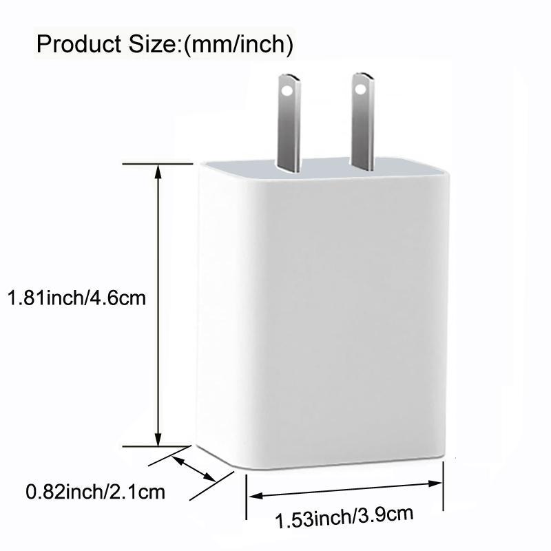 USB Wall Charger, 5V 2A AC Power Adapter Compatible with Phone, Samsung, Tablet, Kindle, Wireless Camera, Headphones, MP3 Players, E-book Readers