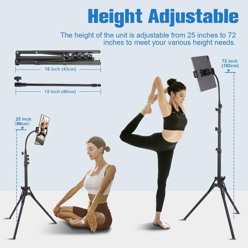 Lusweimi Adjustable iPad Tripod Stand, 72