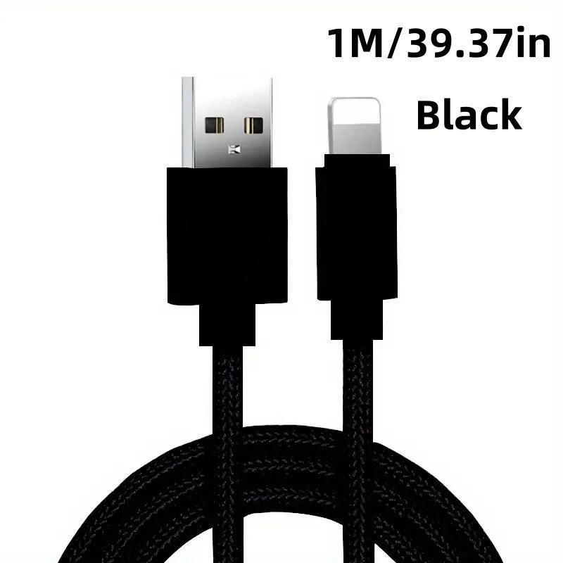 Durable & Flexible Nylon Lightning Cable, Long High-speed Charging & Data Cable, Phone Accessories Compatible with iPhone Series