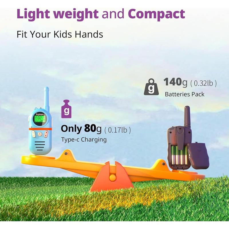 Walkie Talkies for Kids Rechargeable, 48 Hours Working Time 2 Way Radio Long Range, Outdoor Camping Games Toy Birthday Xmas Gift for Boys Age 8-12 3-5 Girls, 3 Pack Camouflage