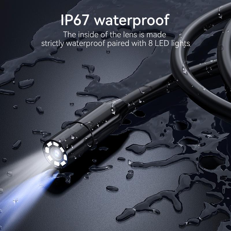 Industrial Single Head Endoscope Inspection Camera,Waterproof Sewer Inspection Camera with 6 LED Lights, Work Equipment for Men, Summer Essentials,Industrial Endoscope Inspection Camera for Wall Inspection, Automobile Air Conditioner, Fall Car Accessories