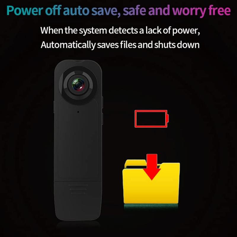 1080P Mini Body Camera with Audio Clip-on Video Recorder Wide Angle Video Camera Built-in Battery Night Vision Motion Detection for Hiking Riding Running Travel