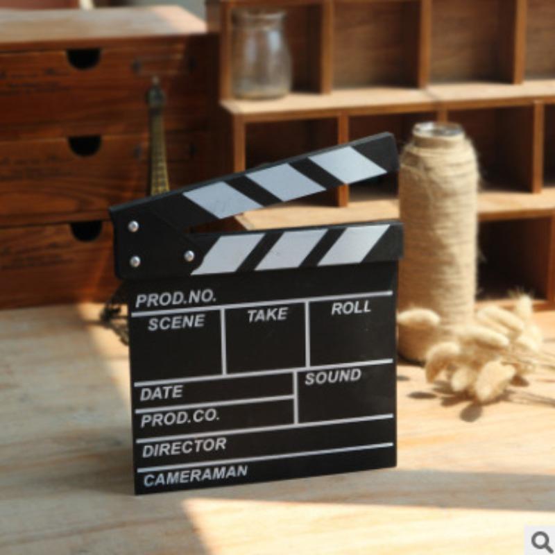 Small Wooden Clapboard, Director Film Movie Cut Action Scene Slateboard, Director Clapper Board, Camera Accessories