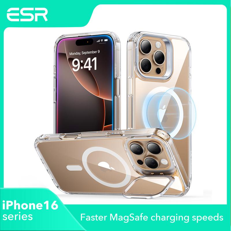 ESR for iPhone 16 15 14 13 Case, Compatible with MagSafe, Built-in Camera Ring Stand, Military-Grade Protection Cover for iPhone 14 , Magnetic Phone Case for iPhone 13 , Classic Series