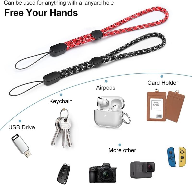 Cell Phone Lanyard, 5 Pack Adjustable Phone Wrist Strap with 5 Pack Phone Tether Tab fit  and  Cell Phone