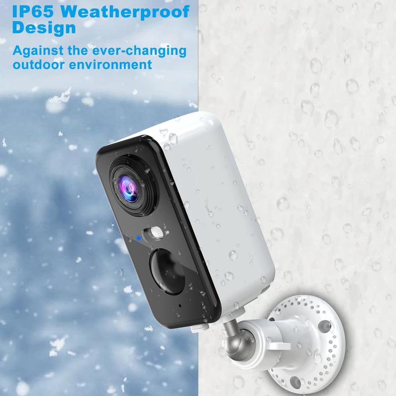 {Buy One Get One Free} Battery Powered Security Cameras Wireless Outdoor Indoor with Two Floodlights, Color Night Vision, PIR, Two-Way Talk, IP66 Waterproof indoor security