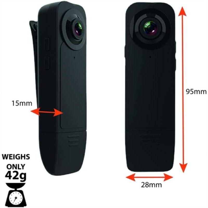 1080P Mini Body Camera with Audio Clip-on Video Recorder Wide Angle Video Camera Built-in Battery Night Vision Motion Detection for Hiking Riding Running Travel