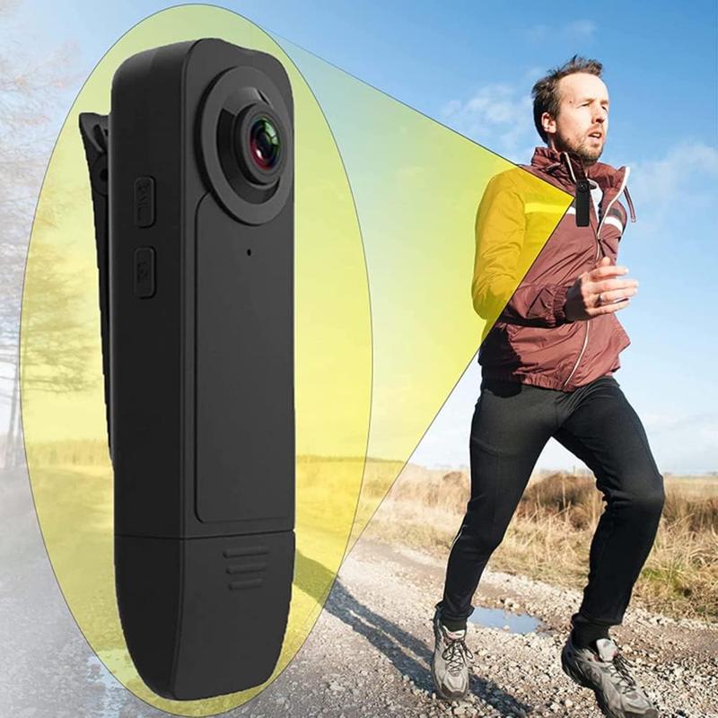 1080P Mini Body Camera with Audio Clip-on Video Recorder Wide Angle Video Camera Built-in Battery Night Vision Motion Detection for Hiking Riding Running Travel