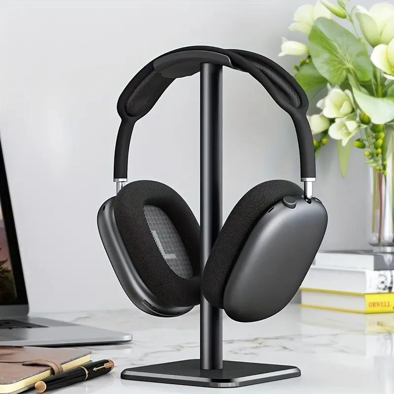 Detachable Headphone Stand, Head Mounted Headset Holder, Earphone Stand with Aluminum Supporting Bar, Soft Headrest and Anti-slip Base for All Headphones Size