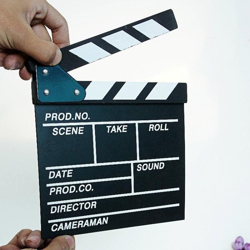 Small Wooden Clapboard, Director Film Movie Cut Action Scene Slateboard, Director Clapper Board, Camera Accessories