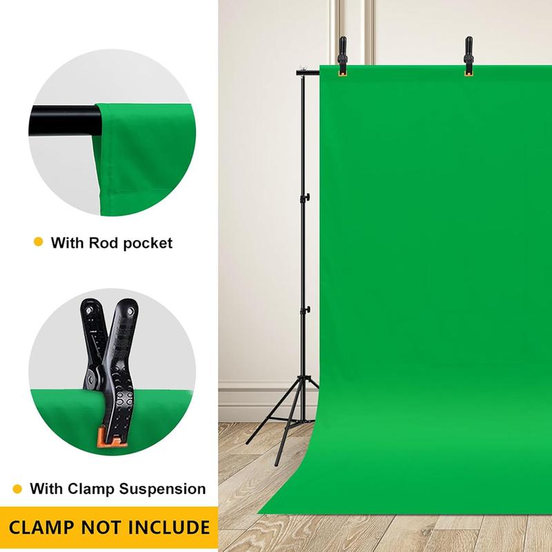 5x7ft Green Screen Backdrop for ChromaKey, Chromakey Green Screen Green Fabric Background for Photoshoot, Game Live SteamingVideo Conference