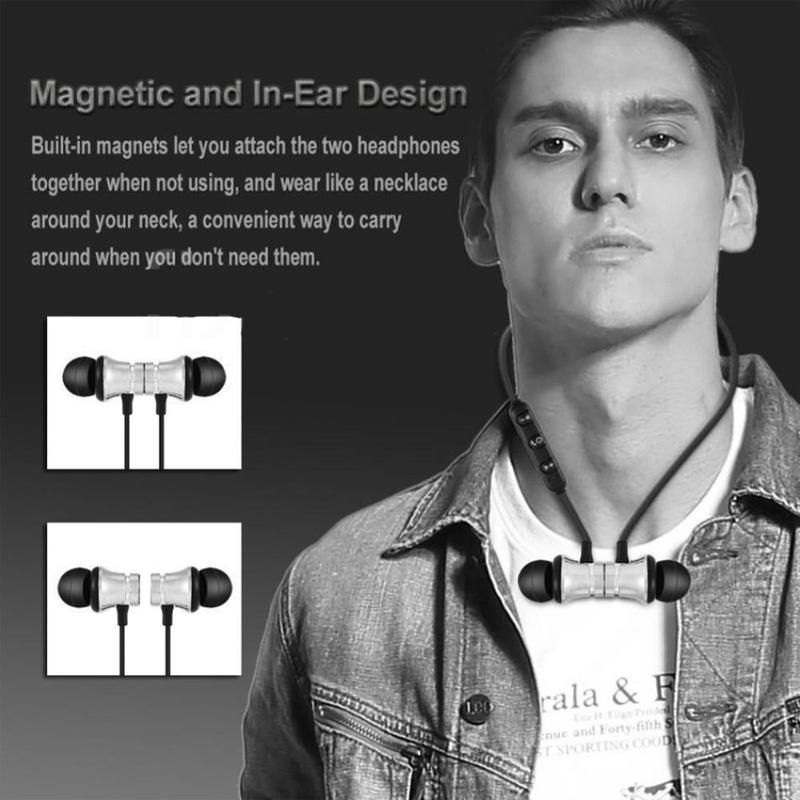 Bluetooth 4.2 Wireless Earphone Sports Headset Waterproof Earbuds  With Mic Audio Headphones