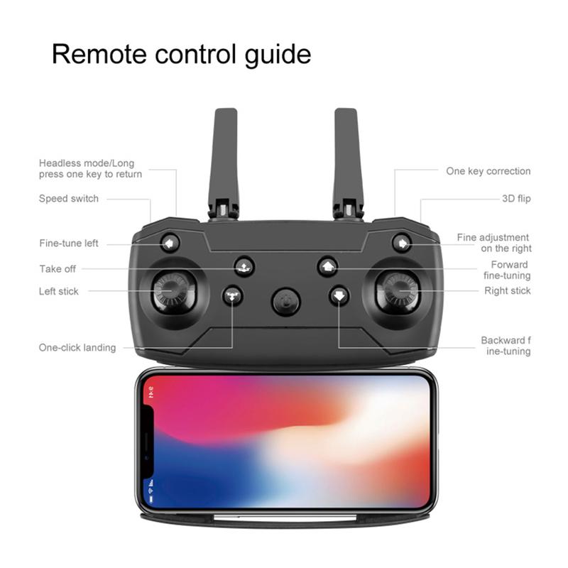 Drone With 1080P Camera for Adults Beginners Kids, Foldable RC Quadcopter, Toys Drone, 1080P FPV Video, 4 Batteries, Carrying Case, One Key Start, Headless Mode, Waypoints fly, 360° Flips