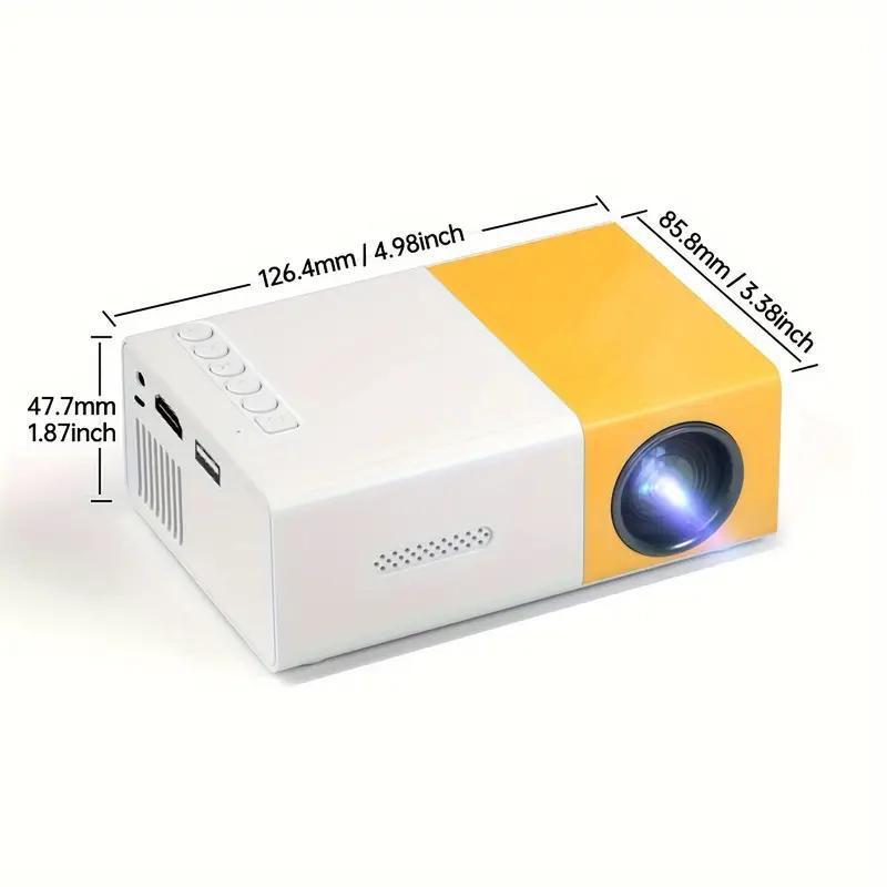 2024 New mini projector, high peak projector，children's gift, birthday gift, easy to carry outdoor camping home theater office use, with compatible devices such as USB SD AV Hd 3D-Ready, High-Resolution LCD, USB Media Playback with Remote, US Plug Audio