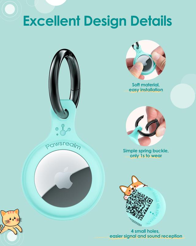 Pawview AirTag Anti-Lost Dog Collar Holder – Smart Pet Tracker with QR Code, GPS Location, App Control, Online Profile & Contact Info for Cats & Dogs iyoshop  dog