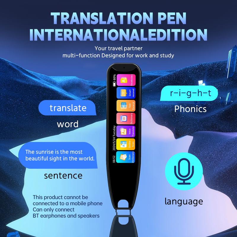 Christmas present Multi functional intelligent translation pen, scanning translation, voice intercom translation, learning, tourism work, built-in dictionary, with many vocabulary words