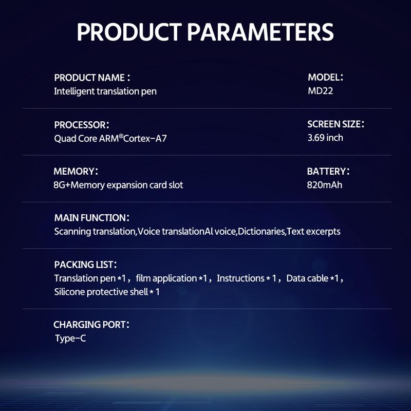 Christmas present Multi functional intelligent translation pen, scanning translation, voice intercom translation, learning, tourism work, built-in dictionary, with many vocabulary words