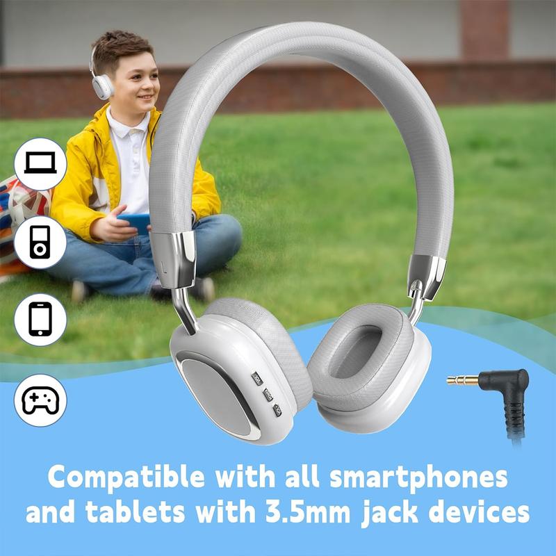 Wireless Headphones, Foldable Gaming Headset with Built-in Wireless Microphone, Portable Earbuds for Home Summer Outdoor, BT Headset for Gaming & PC, Headphones for Gym, Folding Electronic Audio Earbud Earphones