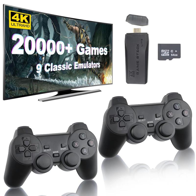 Christmas Gift - Hot Selling M8 Pro Game Console, Play Game Stick, Nostalgia Stick Games, with 9 Classic Emulators, 4K HDMI Output, TV Plug and Play Video Game Dual Joysticks, Built-in 20000+ Games, with Wireless Dual Controllers Tiktokshop