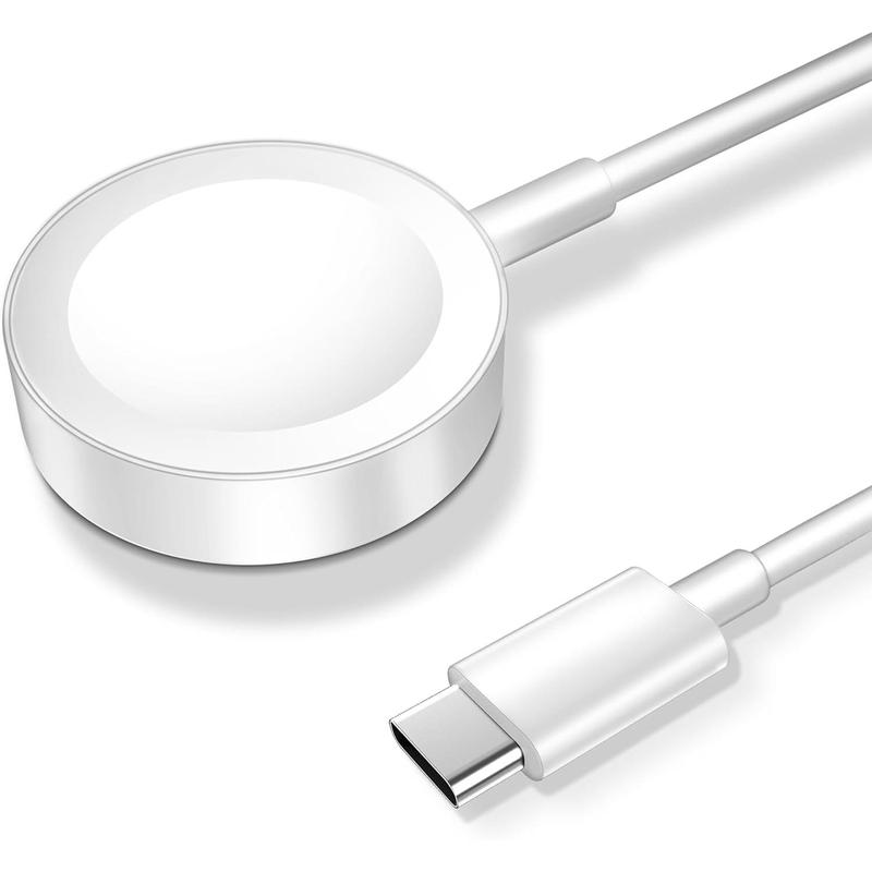 Magnetic charging cable for Apple Watch charger,[USB C port] Wireless iWatch charger cables compatible with iWatch series Ultra 10 9 8 7 6 se SE2 5 4 3 2[3. 3ft 1m],White