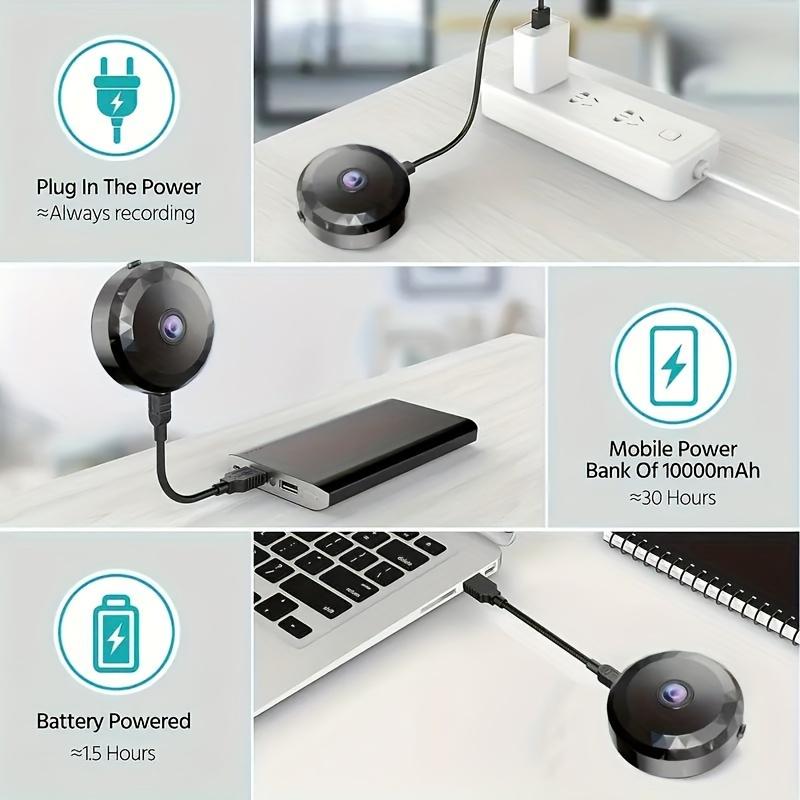 2 Wireless Mini WiFi Security Cameras With Night Vision, Motion Detection, Rechargeable Batteries - Easy To Install And App Control