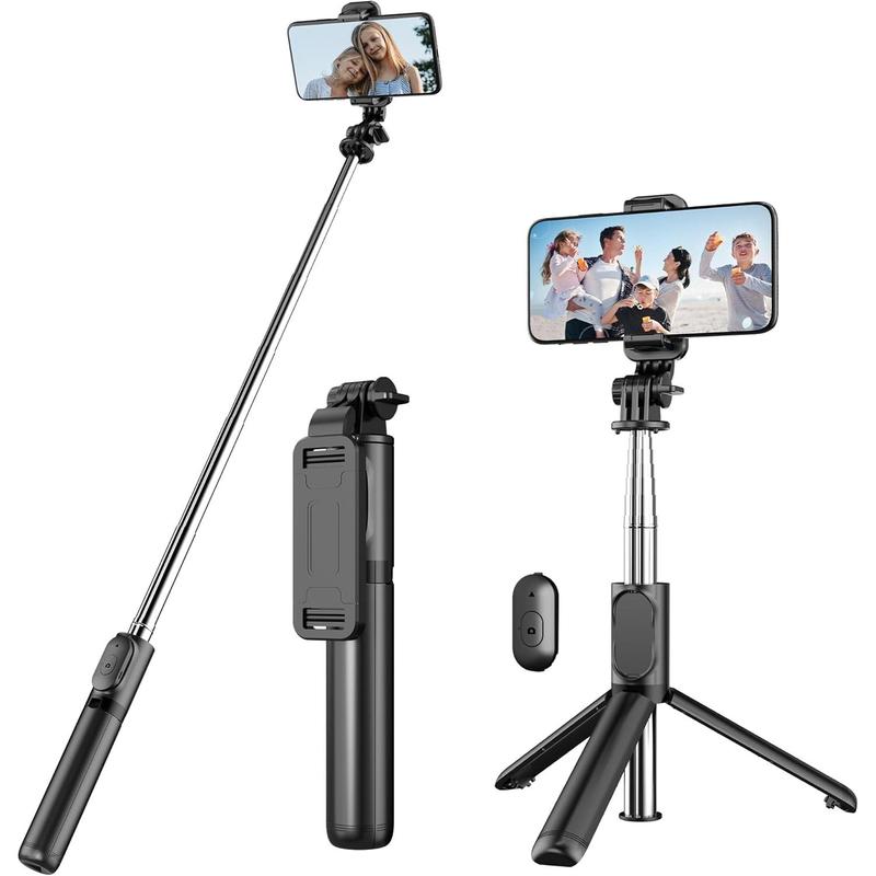 WERWR Selfie Stick Tripod with Detachable Wireless Remote, 4 in 1 Extendable Portable Selfie Stick & Phone Tripod Stand Compatible with Gopro, iPhone Samsung Huawei