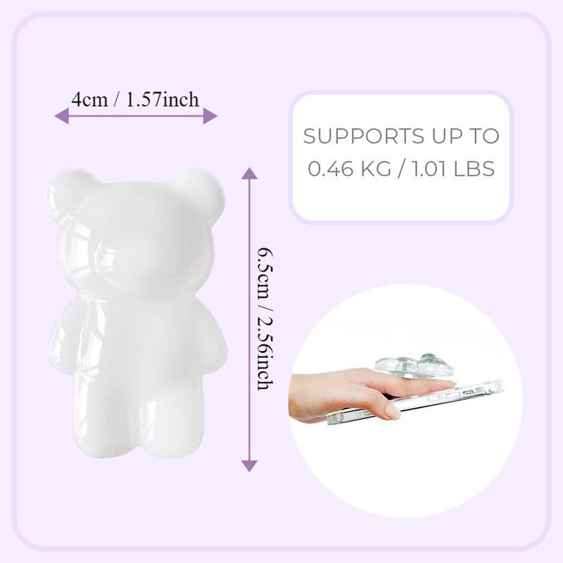 Cartoon Bear Design Phone Grip, Expandable & Collapsible Phone Holder, Secure Grip for Smartphones & Tablets, Phone Accessories